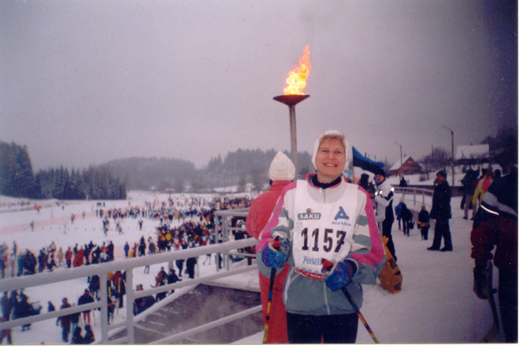 Kadri Tinits 1999. aastal Tartu maratonil 