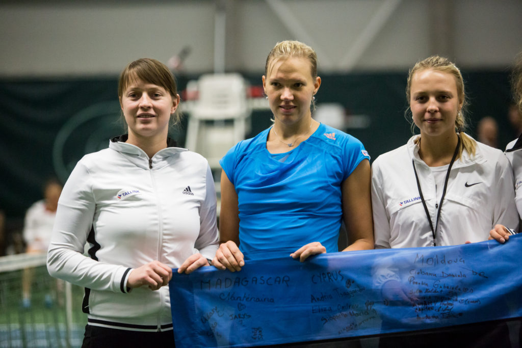 Maret, Kaia ja Anett 2014. aasta Fed Cupil Foto Eero Vabamägi / Ekspress Meedia / Scanpix
