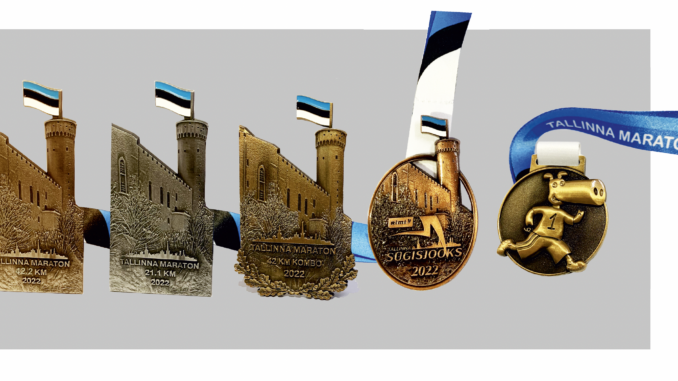 Tallinna Maratoni medalid, mille autor on Priit Verlin