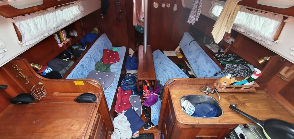 Segadus kajutis pärast Visbysse jõudmist